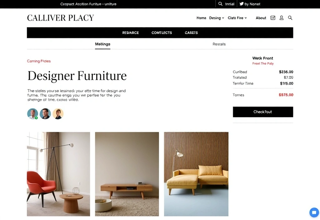 Náhled projektu: E-shop s designovým nábytkem