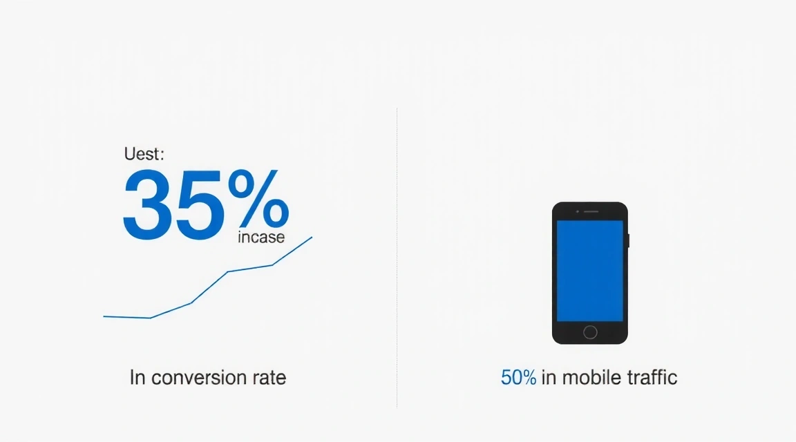 Grafy ukazující růst konverzí