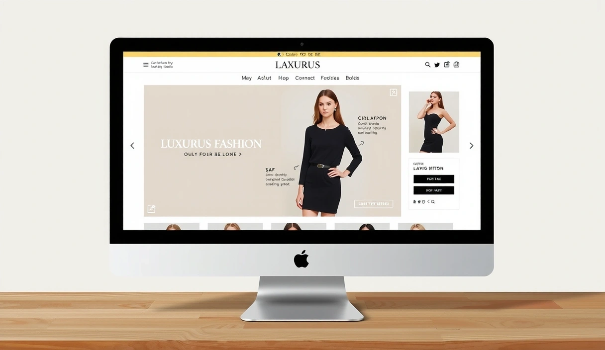 Maketa e-shopu luxusní módy