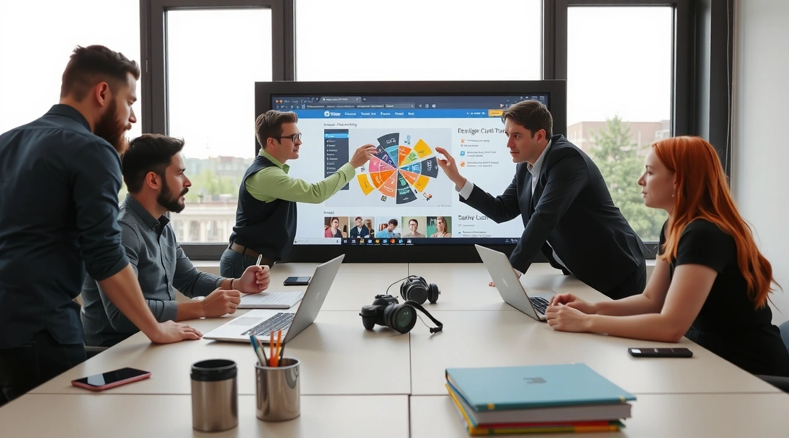 Týmová práce na digitálním projektu